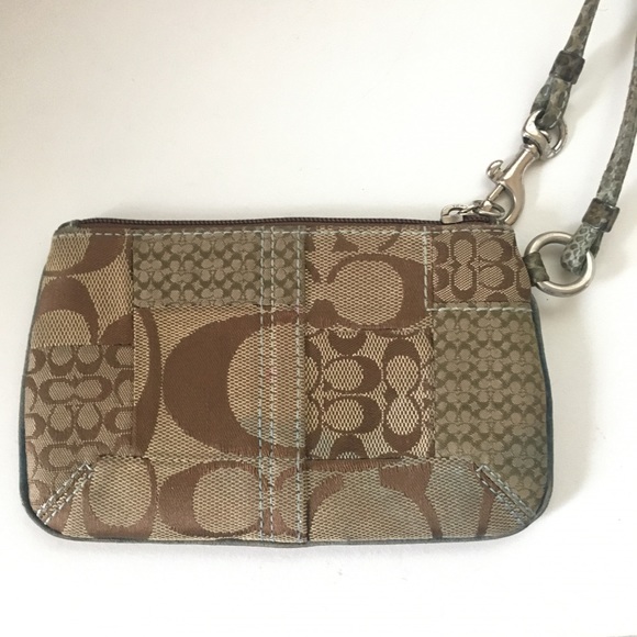 Coach Signature Patchwork Wristlet - Picture 3 of 6